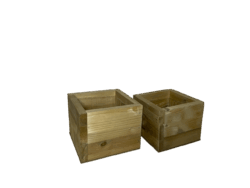 Holz Kasten Würfel  19 x 19  H15 cm , natur-antik