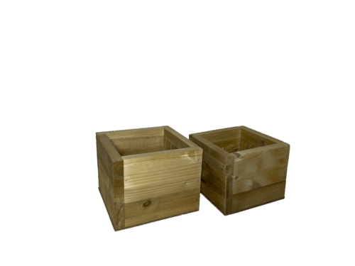 Holz Kasten Würfel  19 x 19  H15 cm , natur-antik