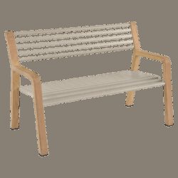 Fermob SOMERSET Bank Aluminium/Teak 122x62x82 cm