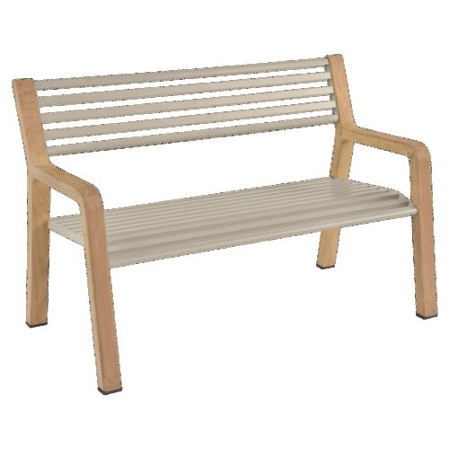 Fermob SOMERSET Bank Aluminium/Teak 122x62x82 cm