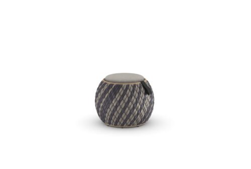 Dedon DALA Lounge Hocker inkl. Sitzkissen Ø 46 cm
