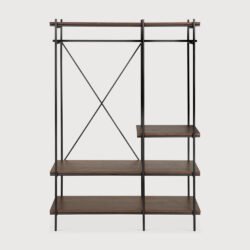 Ethnicraft Oscar Hängeregal Teak Braun 140x51x197 cm