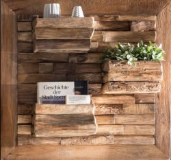 SIT Möbel ROMANTEAKA Wand-Deko/Wandregal Teakholz natur