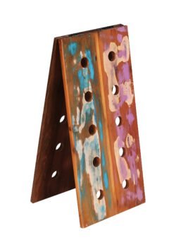 SIT Möbel RIVERBOAT Weinregal Altholz mit starken Gebrauchsspuren lackiert bunt