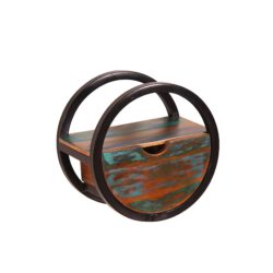 SIT Möbel RIVERBOAT Wandregal Metall/Altholz mit Gebrauchsspuren