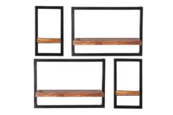 SIT Möbel PANAMA Wandregal-Set Altmetall/Mangoholz