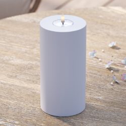 LED-Blockkerzen für den Außenbereich Ø 10 x 20 cm Verblasst Blau