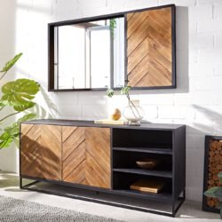 Sideboard Famke 145 cm Mango Teak 2 Türen 3 Fächer
