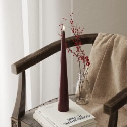 LED Kegelkerzen, 38 cm, Bordeaux