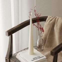 LED Kegelkerzen, 38 cm, Creme