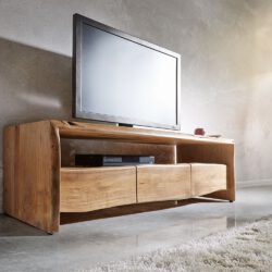 Lowboard Live-Edge 145 cm Akazie Natur Fach 3 Schübe