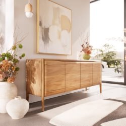 Sideboard Simcha 175 cm Akazie Natur 4 Türen