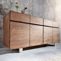 Sideboard Live-Edge 172 cm Akazie Braun 4 Türen 4 Schübe