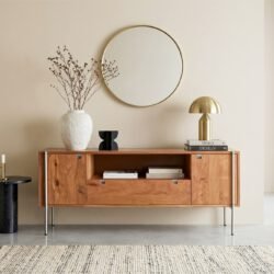 Sideboard Rivoro 175 cm Akazie Natur 2 Türen 1 Schubfach 1 Fach