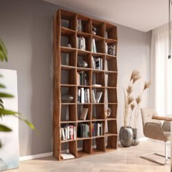 Bücherregal Live-Edge 240x120 cm Akazie Natur Massivholz