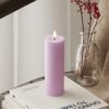 LED-Blockkerzen Ø 5 x 15 cm Lavendel