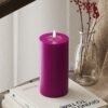 LED-Blockkerzen Ø 7,5 x 15 cm Violett