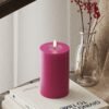 LED-Blockkerzen Ø 7,5 x 12,5 cm Magenta
