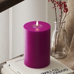 LED-Blockkerzen Ø 10 x 15 cm Violett