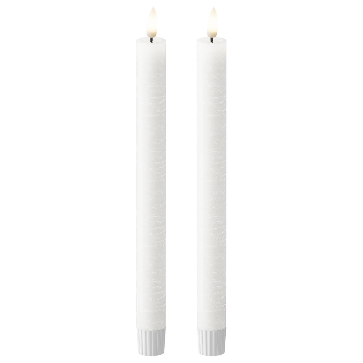 LED Stabkerzen WetLook Ø 2,2 x 24,5 cm Weiß