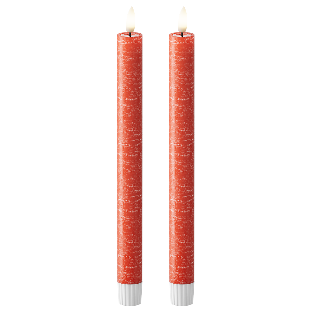LED Stabkerzen WetLook Ø 2,2 x 24,5 cm Rot
